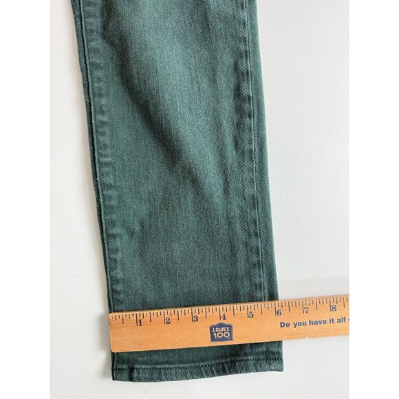 J Crew Women's Green Denim Skinny Jeans Stretch Zipper Front Pockets Size 30 - Picture 10 of 11